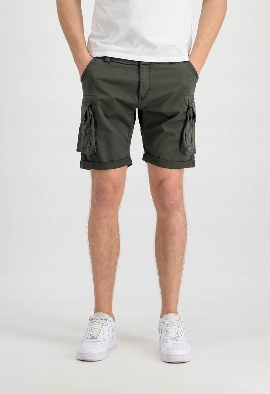 šortky Alpha Industries Crew Short šedočerné 31