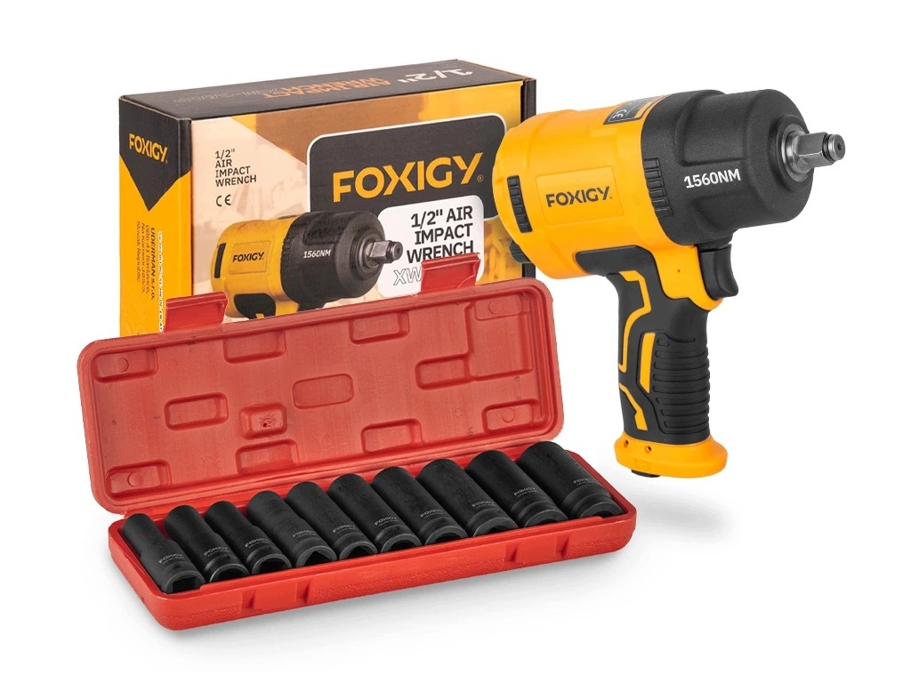 Profesionálny rázový uťahovák 1/2" 1560 Nm XW-160P sada úderových nástavcov