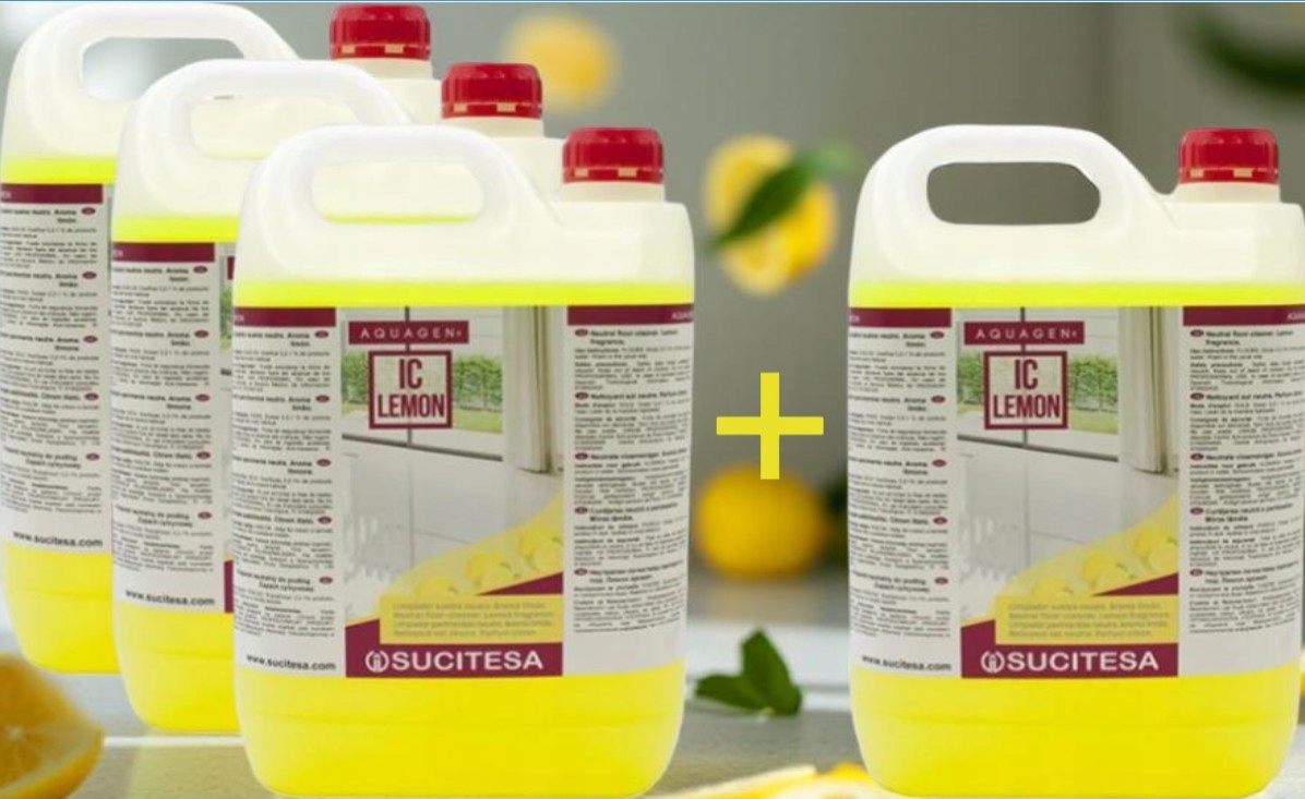 Levně Sucitesa Aquagen IC Lemon 5l, Akce 3+1, s bioalkoholem na podlahy
