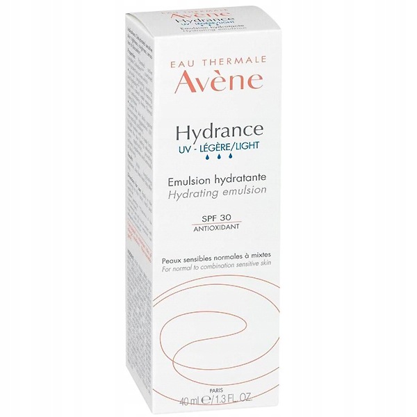 Avène Hydrance Uv Lekki krem nawilżający do skóry mieszanej Spf 30 40 ml