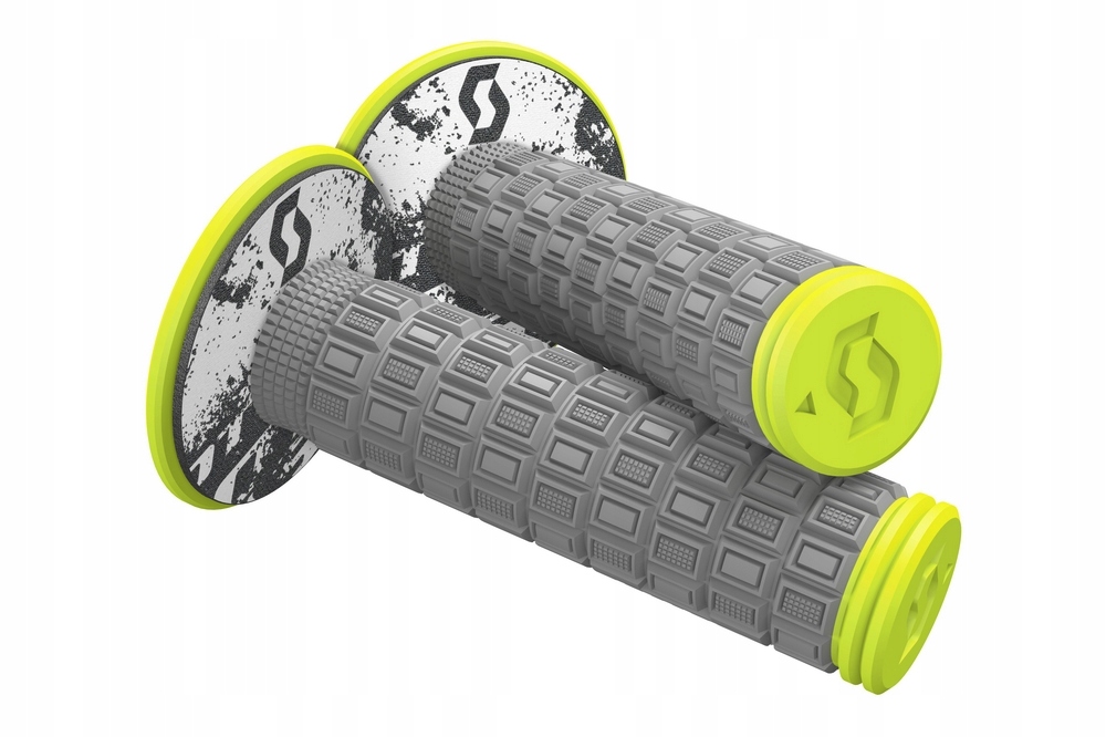 Manetki gripy gumy rączki Scott MX Mellow Donut, szaro-żółte