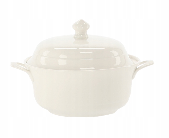 Porcelanowa waza do zupy ecru 2 L