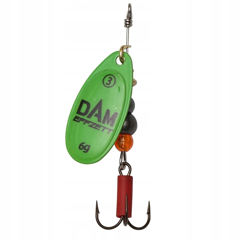 Dam Effzett Fluo Spinner Green, #3 6g