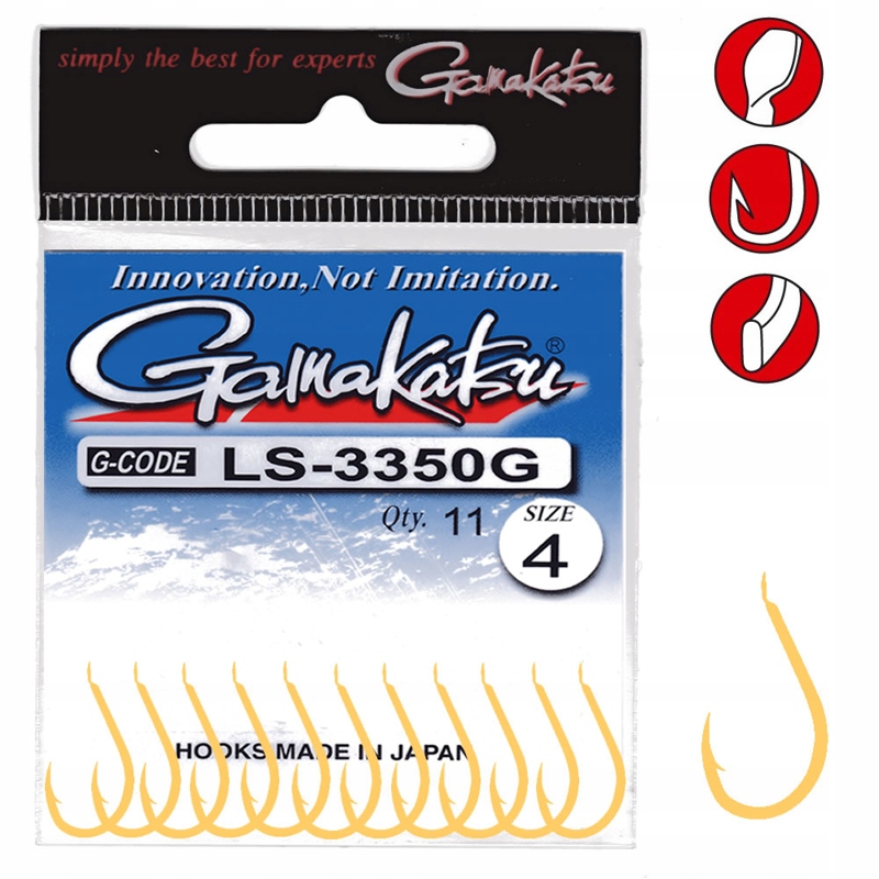 Gamakatsu Hák LS-3350G #4 11ks