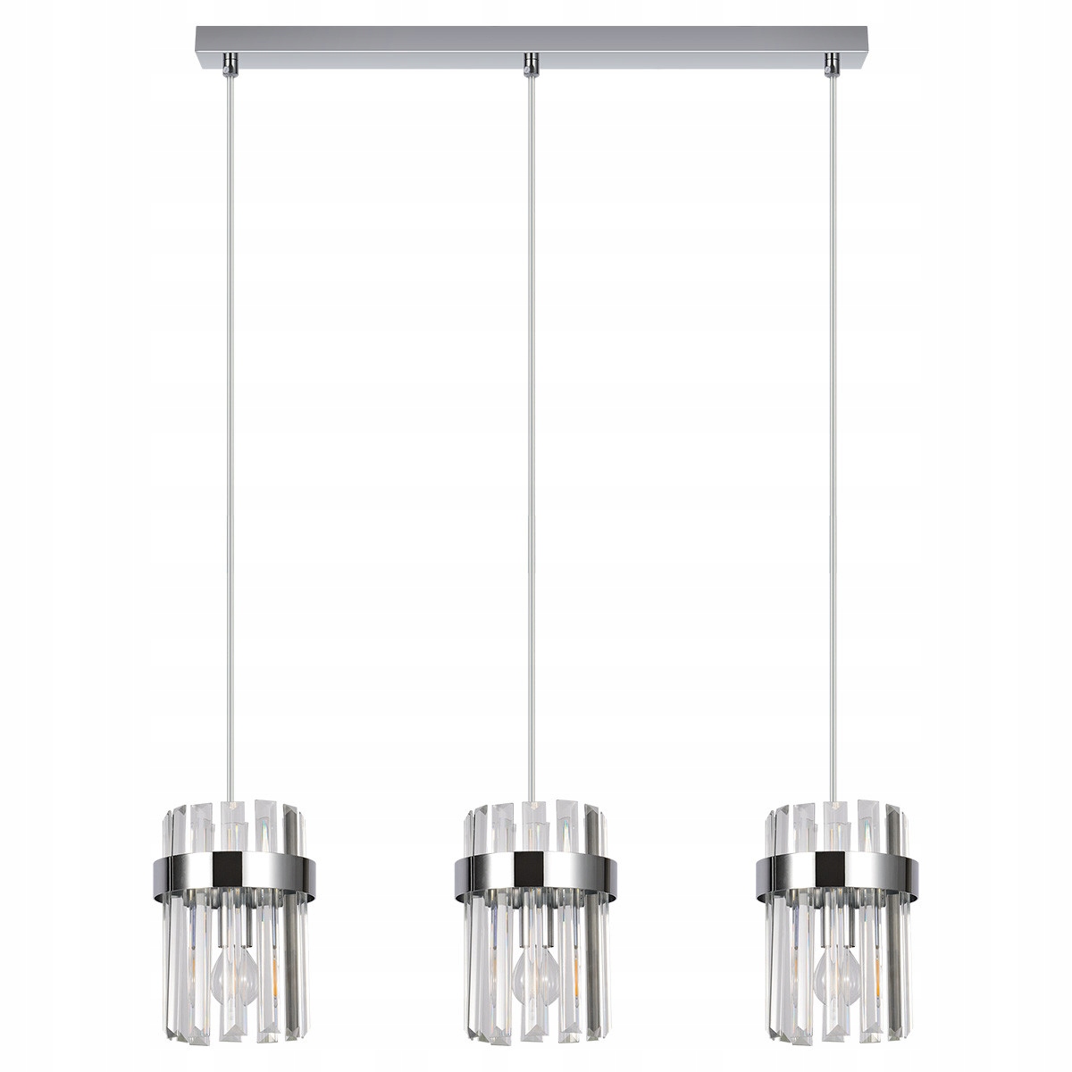 Závesná lampa Vetro chróm 3xE14