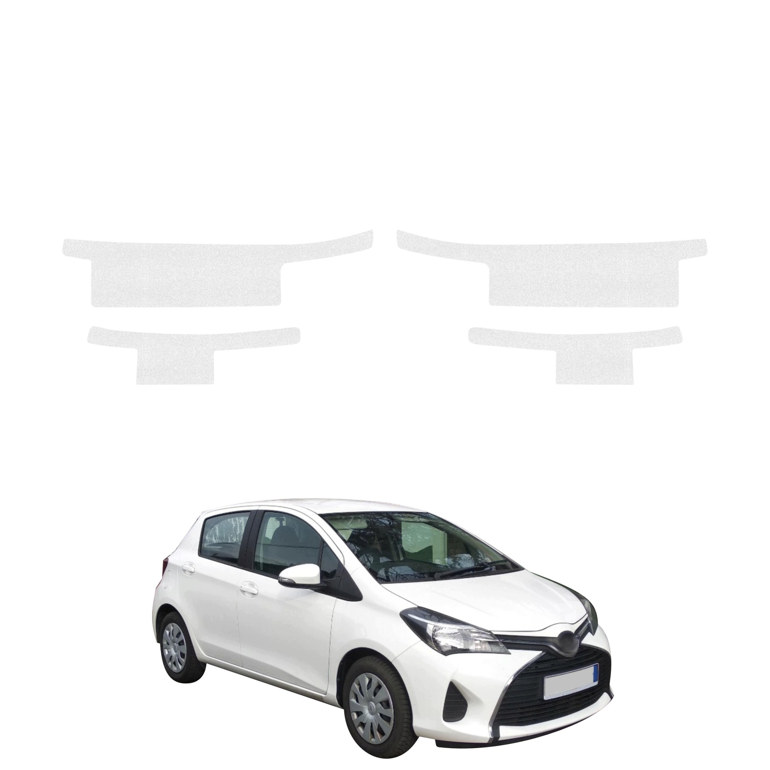 4v1 Technická povrchová úprava prahů pro Toyota Yaris (2011-2016) Bílá