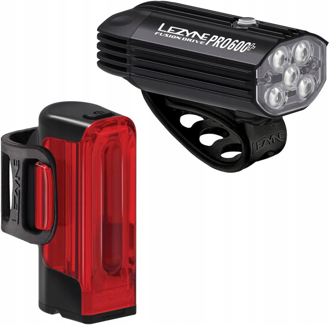 Lezyne sada světel Fusion Drive Pro 600+ Strip Drive 300+