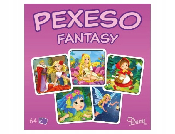 Memory Hydrodata Fantasy Księżniczki 64 kart w podróżnym pudełku