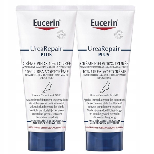 Eucerin UreaRepair Plus Krem do stóp 10% mocznika regenerujący 2x100 ml