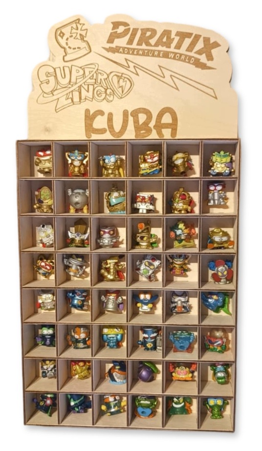 Piratix Zings Things polička figurky lidičky 48 okének 48x25 Dárek