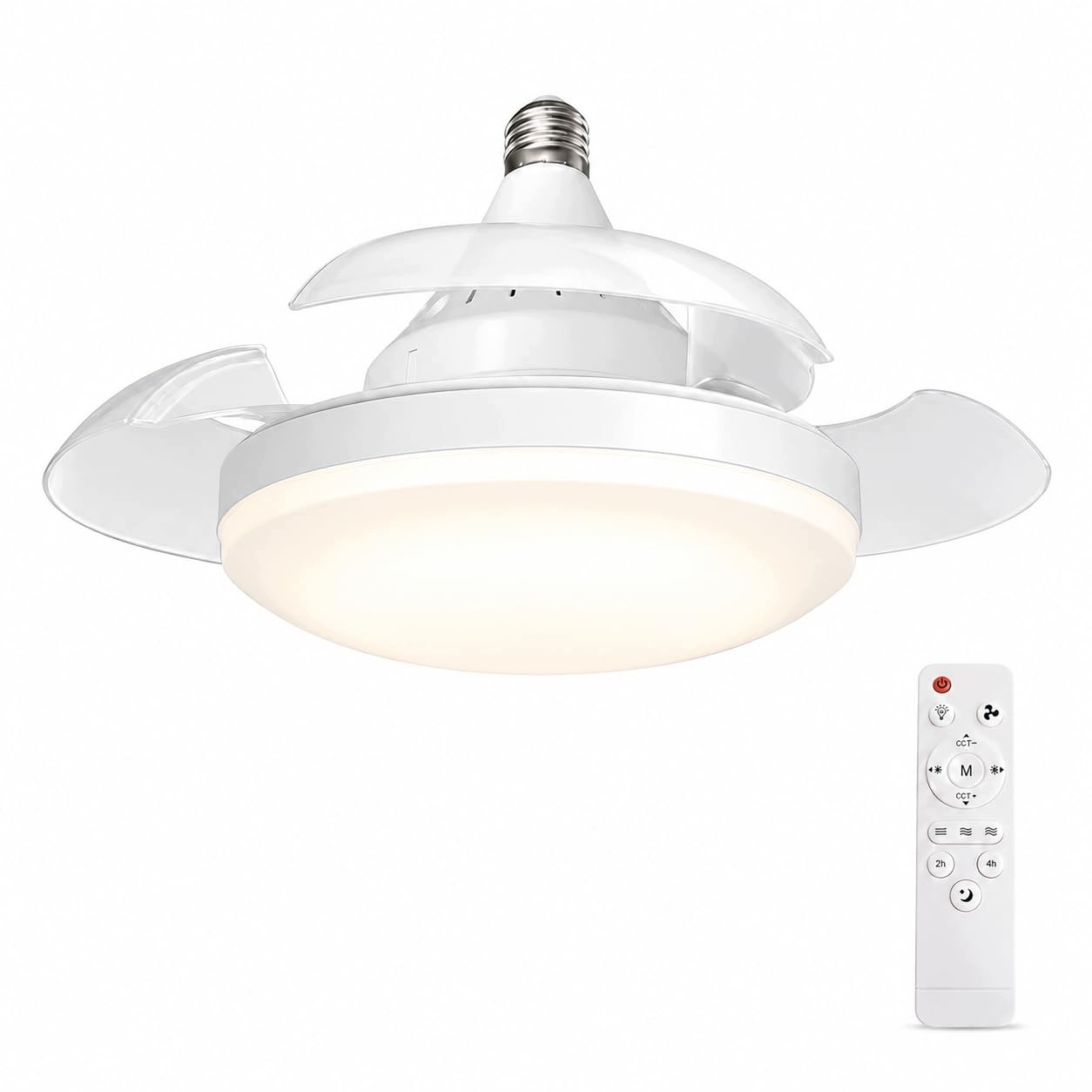 Marsi stropní ventilátor Led E27 40 cm 3 rychlostní stupně, bílý