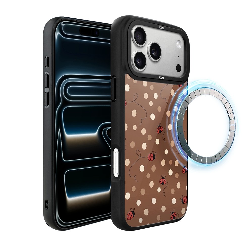 Etui iPhone 17 Pro Ibizu DropGuard Matt z MagSafe, Kawowe biedronki