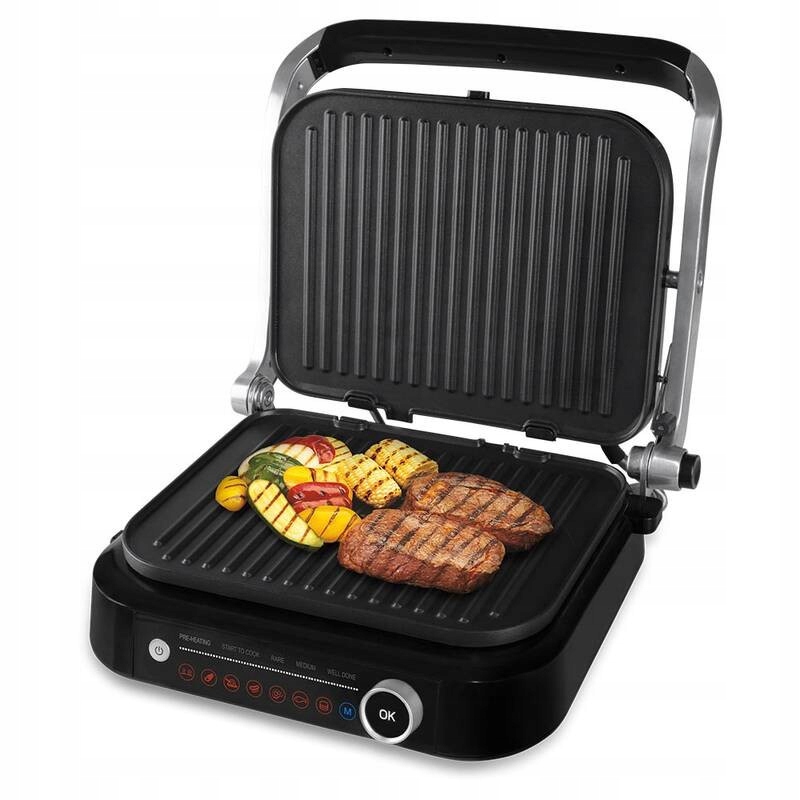 Kontaktní gril Orava Grillchef 2, 2100 W, stříbrný