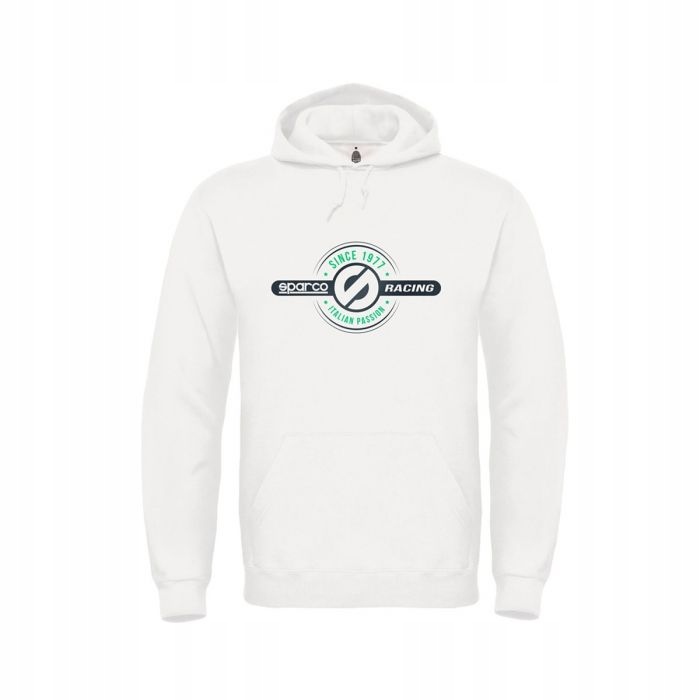 Bluza z kapturem Sparco 1977 biała rozm. M