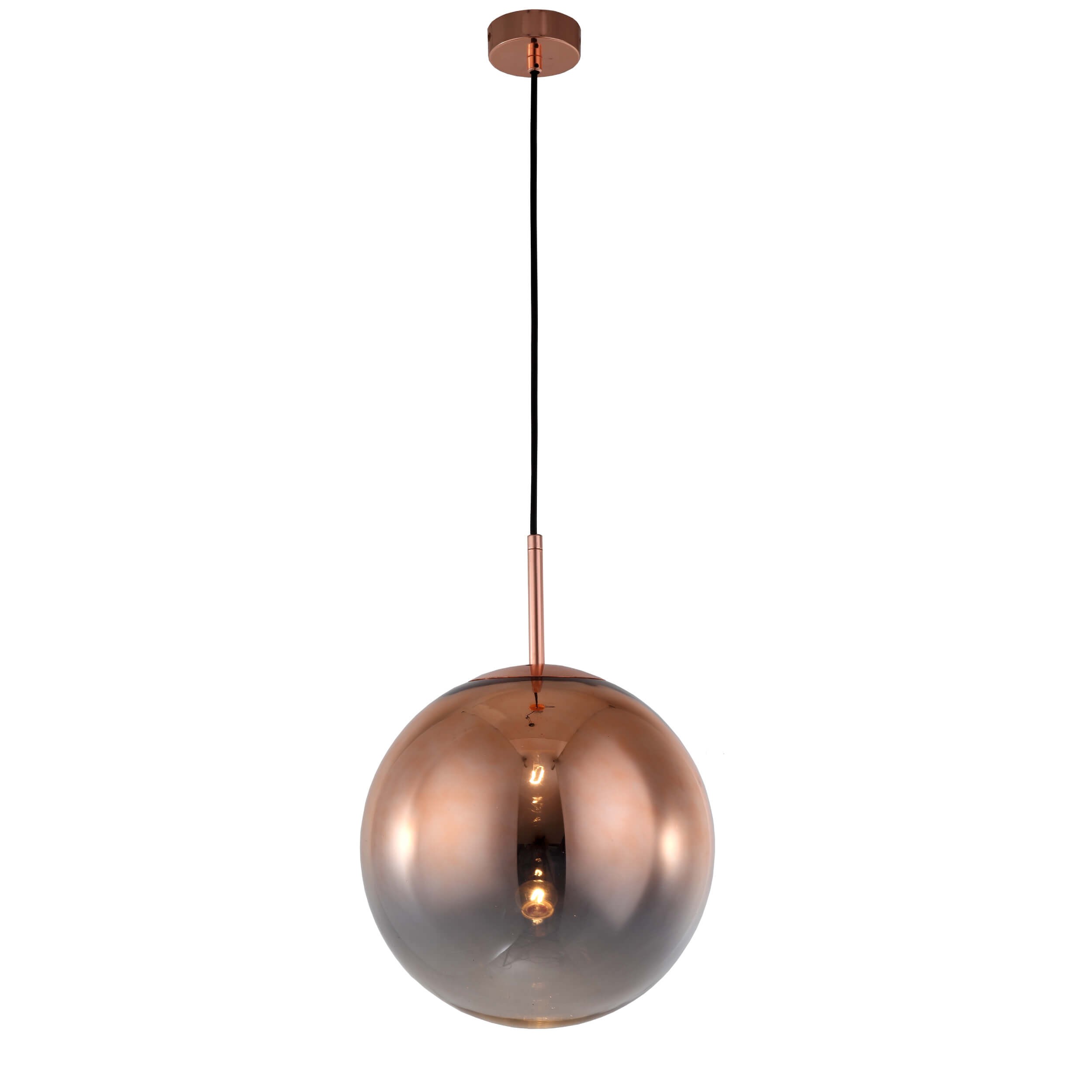 Závesná lampa Palla medená 1xE14