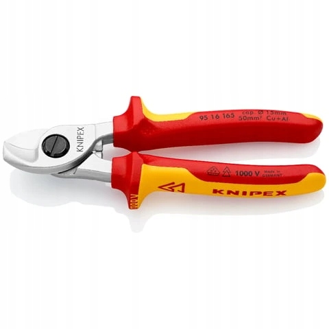 Knipex Nůžky na kabely 165 mm chromované, izolované Vde, 95 16 165