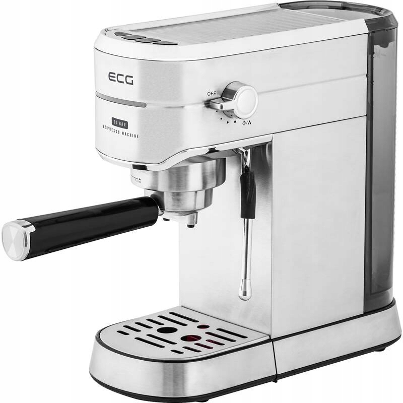 Pákový kávovar Ecg Esp 20501 Iron Espresso, 20 bar, 1,25 l, nerez