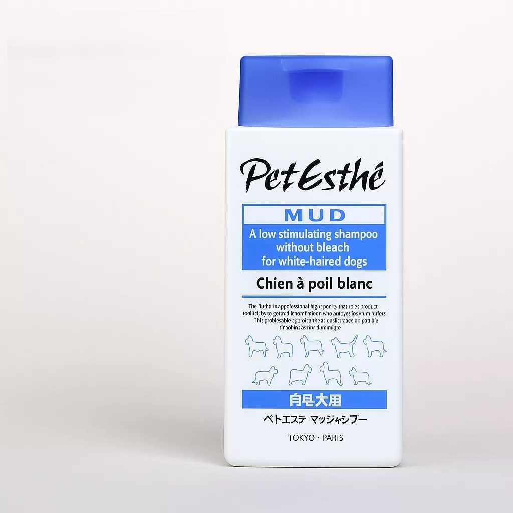 Levně PetEsthé Mud bahenní šampon pro bílou a světlou srst 350 ml