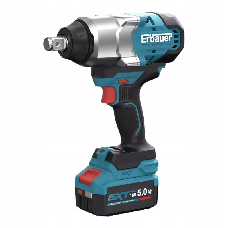 Příklepový klíč Erbauer 18V 1625 Nm 1x5,0Ah