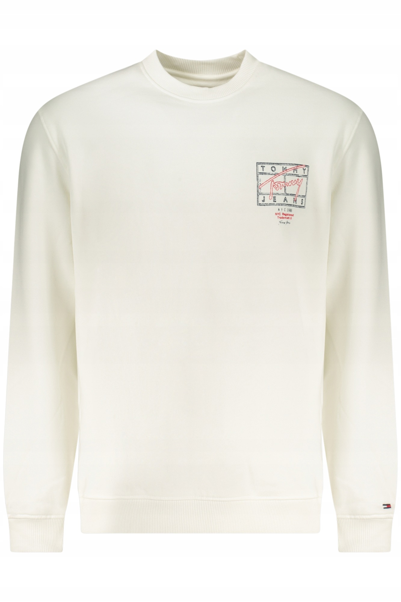 Tommy Jeans DM0DM22366 Pánská mikina bílá M