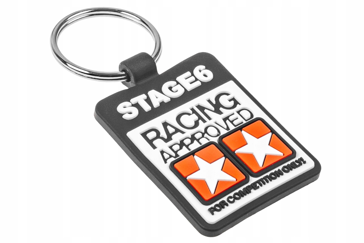 Brelok Stage6 Racing Approved, gumowy, 50x50 mm