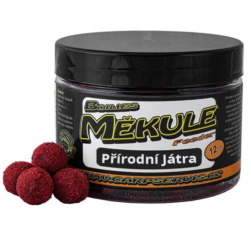 Boilies Měkule Feeder 100g 12mm Naturalna wątroba