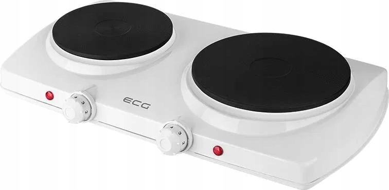 Elektrický vařič Ecg Ev 2512, 2 plotýnky, 1500 W, bílá