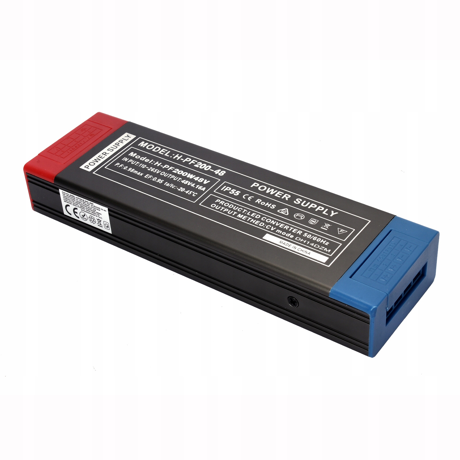 Napájecí zdroj pro magnetické lišty a Led pásky H-PF200-48 200W Černý