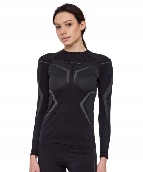 LS1736W Bluza damska Dry czarny/grafitowy XL