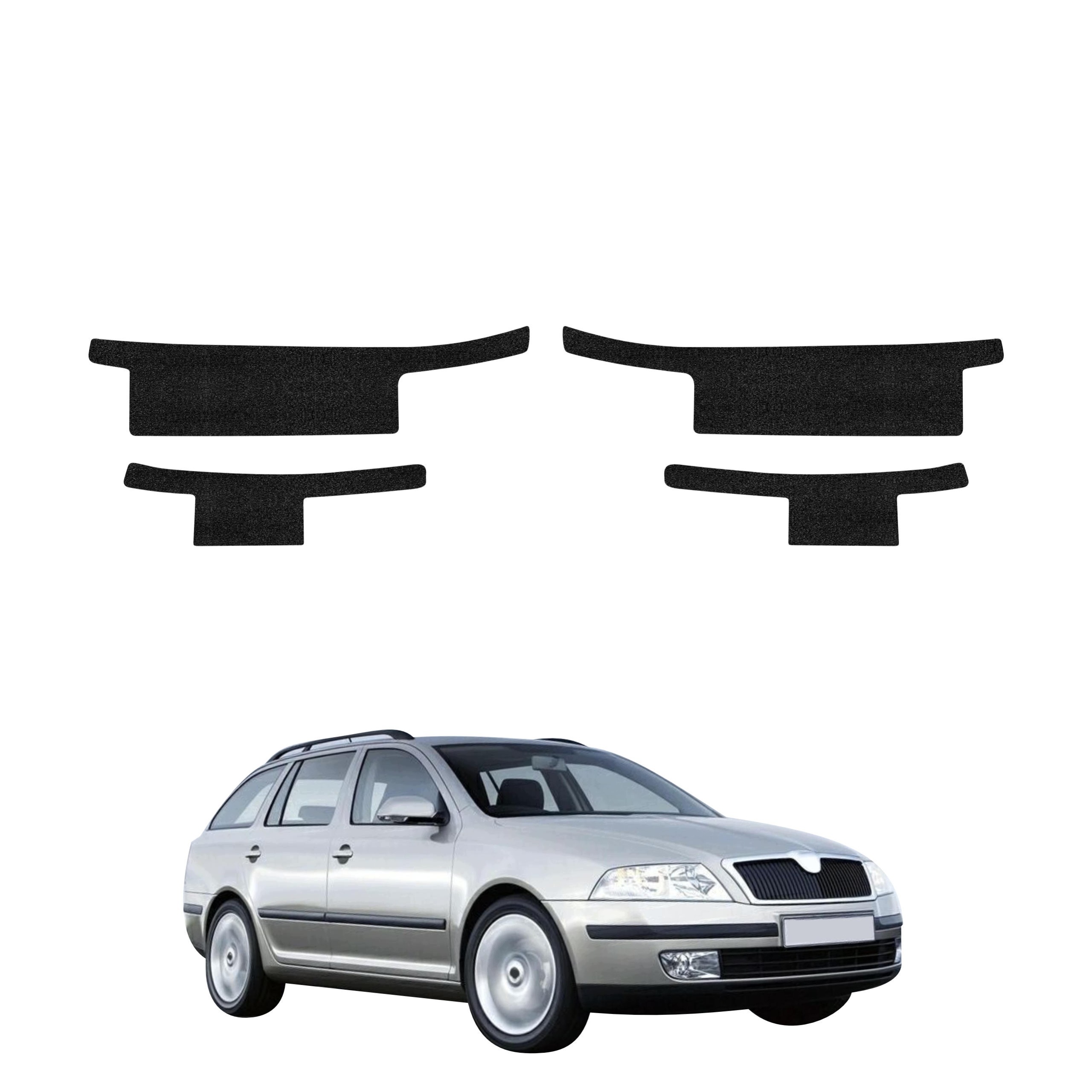 4v1 Technická povrchová úprava prahů pro Octavia 2 Kombi (2004-2008) Černá