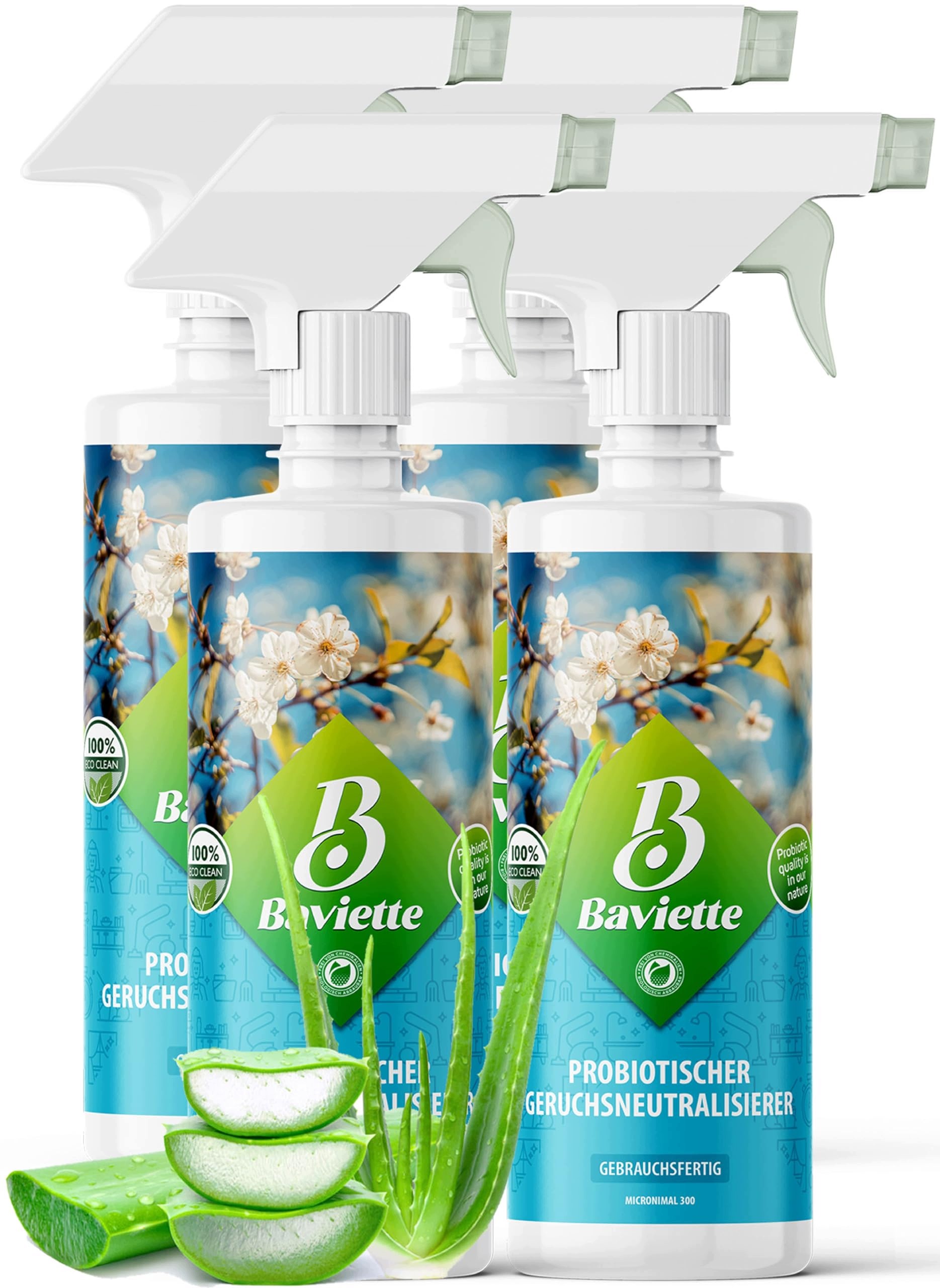 Baviette Probiotic neutralizátor pachů účinný, bakterie Aloe 500 ml