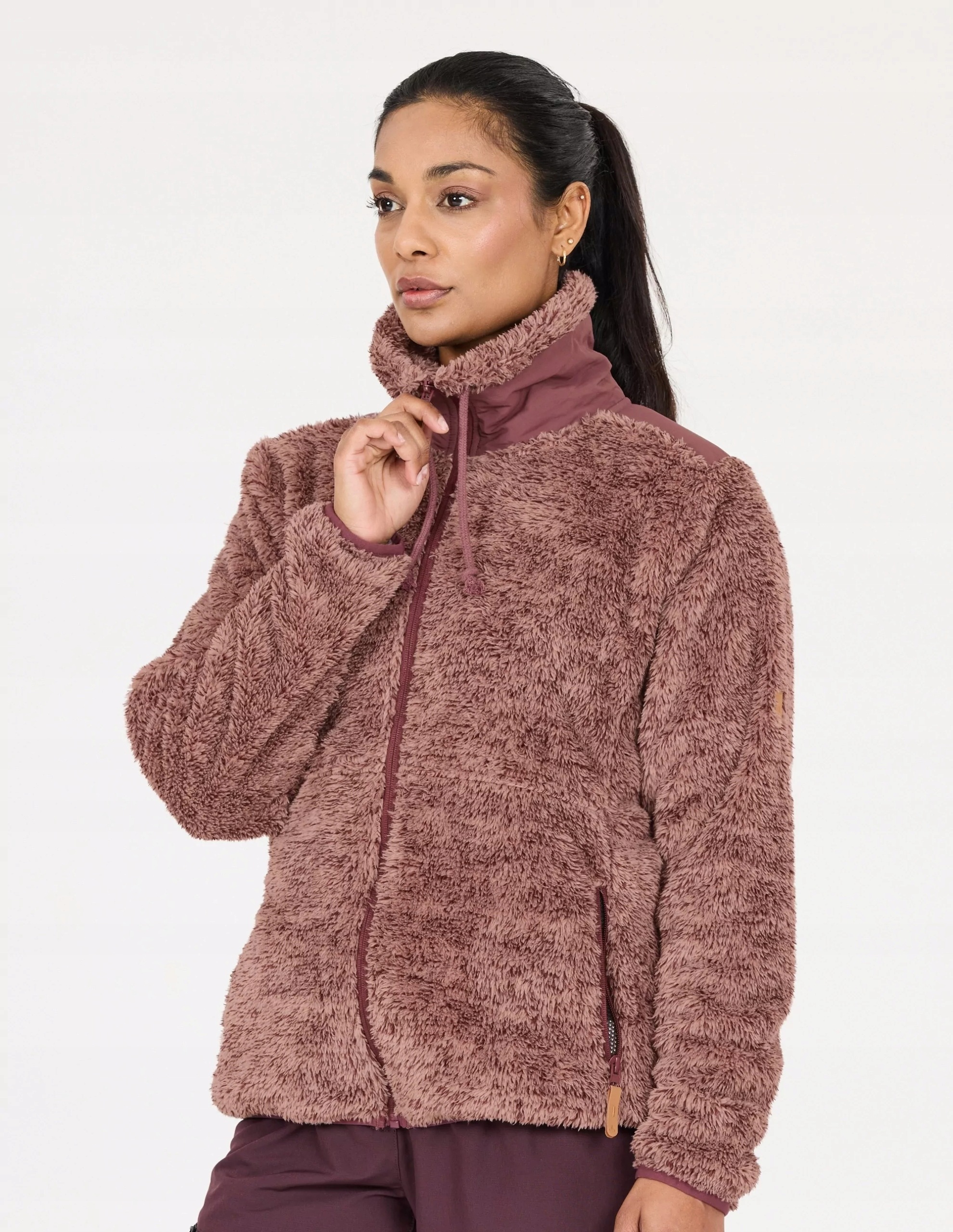 Whistler Mossi bluza polarowa damska rozpinana pile fleece stójka Różowy 40