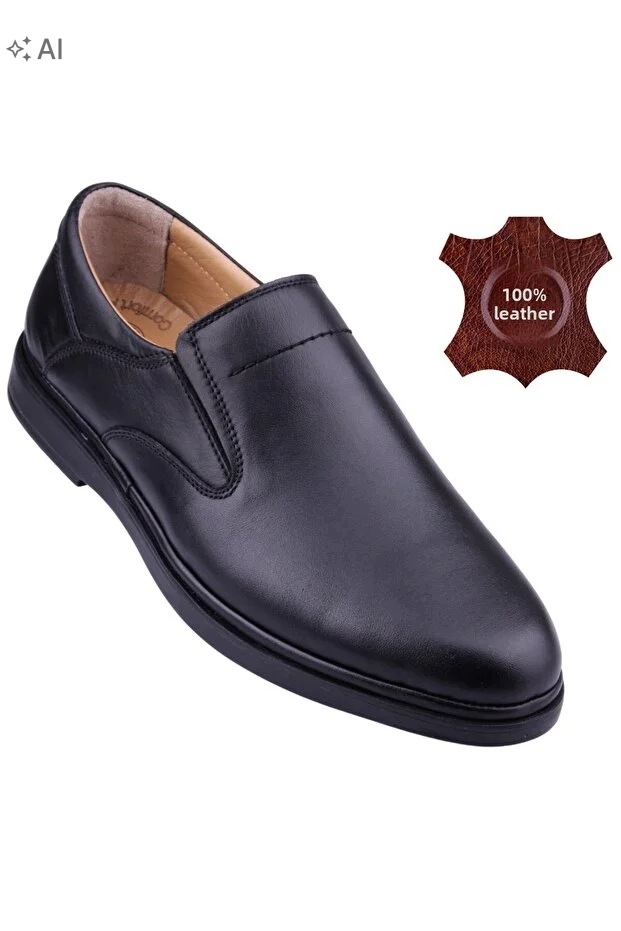 Hladké Černé Pánské Elegantní Polobotky Z Kůže 41 5IA