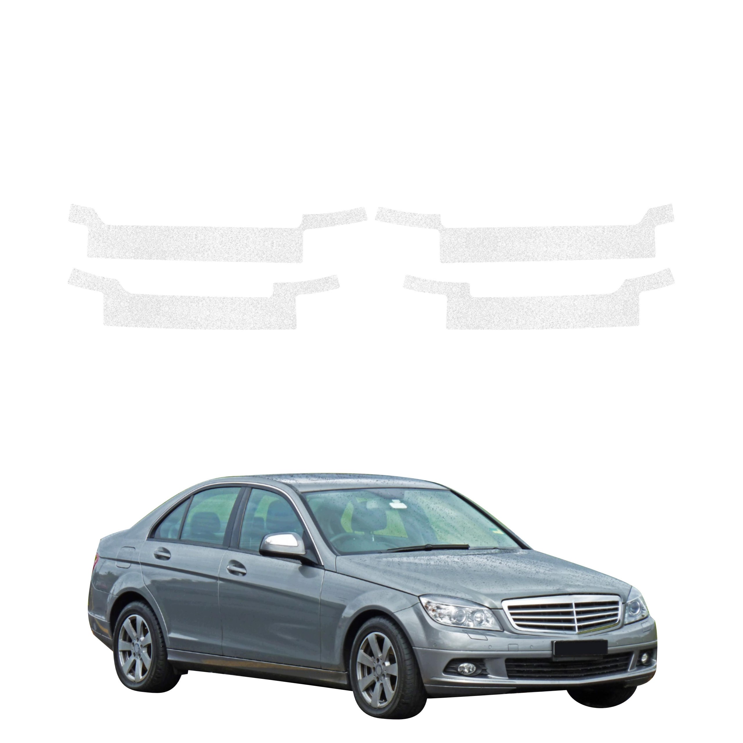 4v1 Technická povrchová úprava prahů pro třídu C W204 Sedan (2007-2011) Bílá