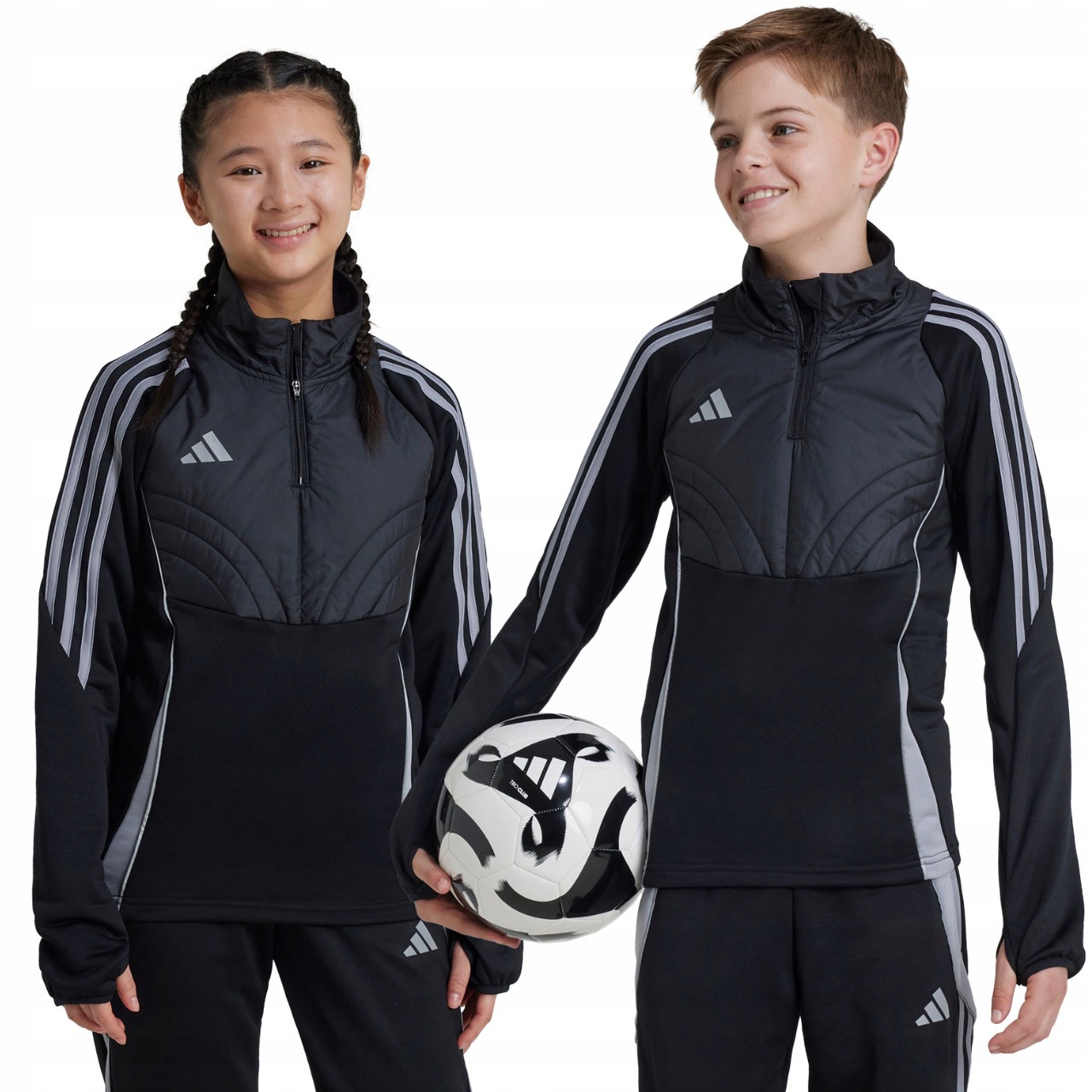 Bluza Dziecięca adidas Tiro 24 Rozpinana Dri-FIT Piłkarska Czarna r. 116 cm