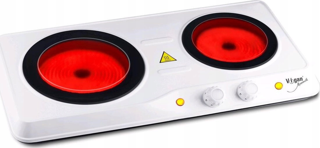 Vařič sklokeramický Vigan SKV2B, 2 plotny, 2000 W, bílý