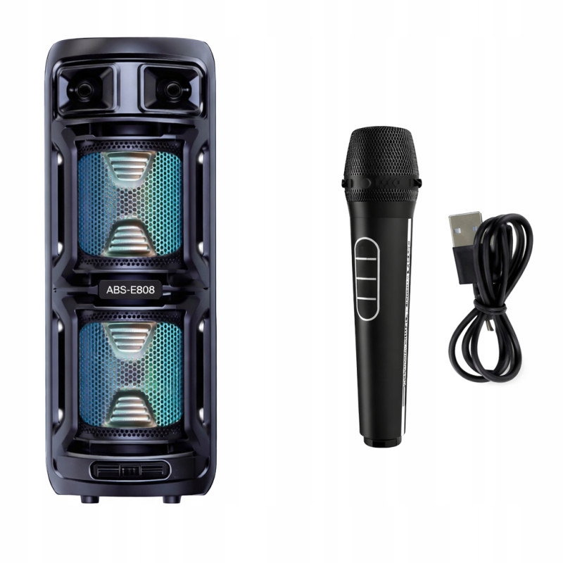 Verk 06402 Bluetooth párty reproduktor s bezdrátovým mikrofonem, ABS-E808