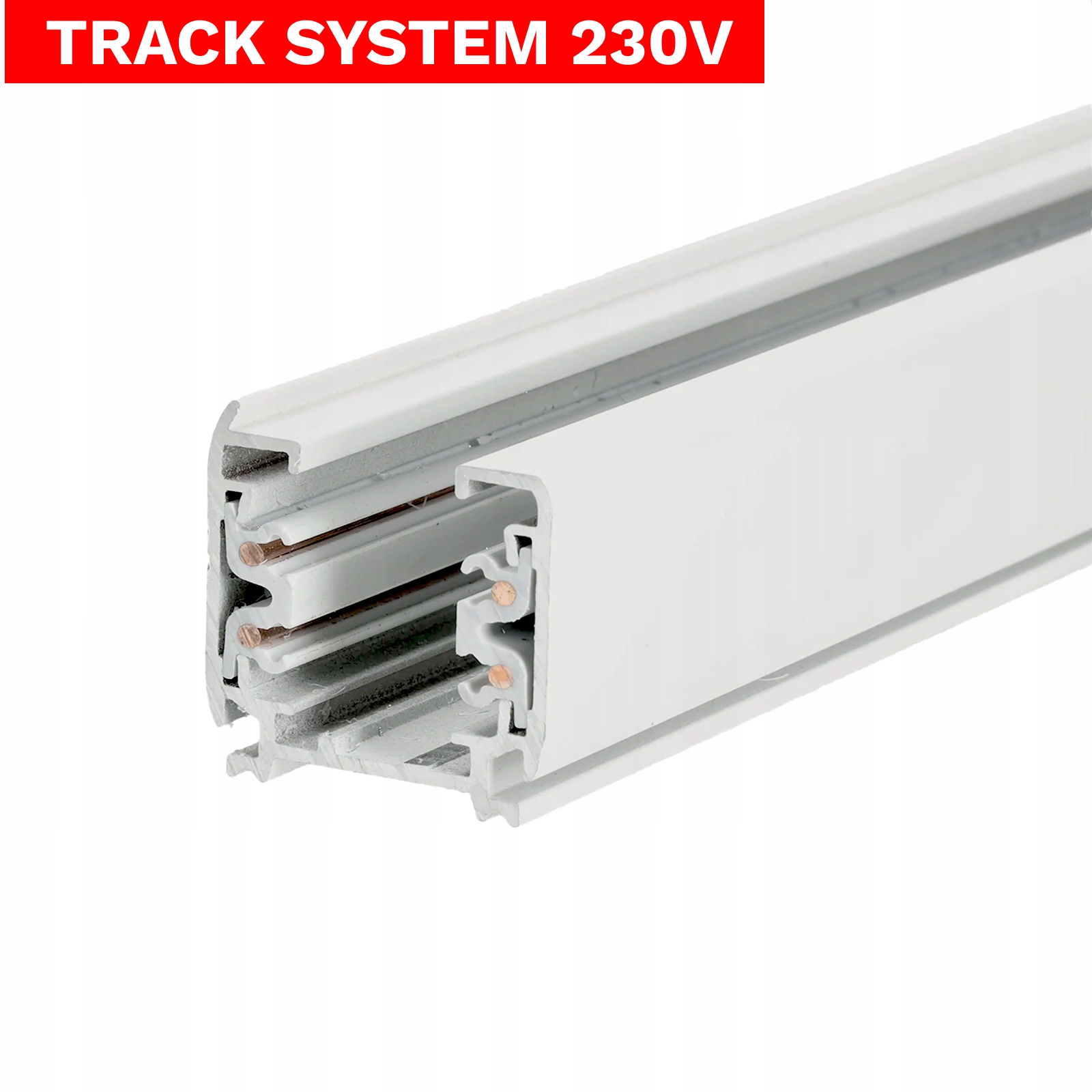 Třífázový 3F Track systém LL-DX 200 cm Bílý 230 V