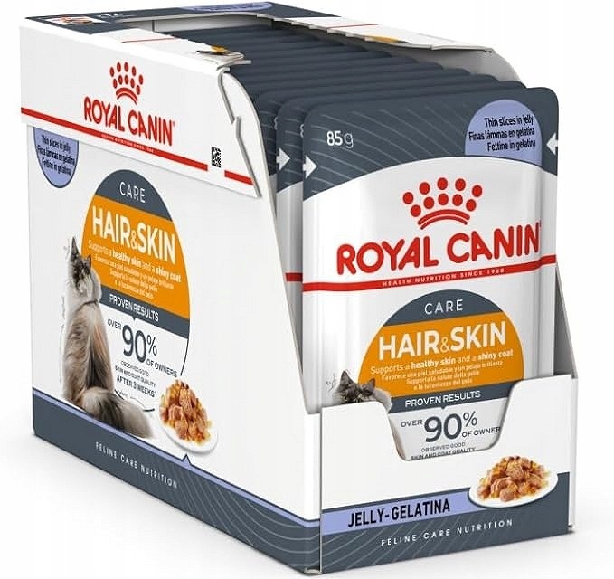 Levně Royal Canin Cat Hair & Skin Jelly 12x85 g