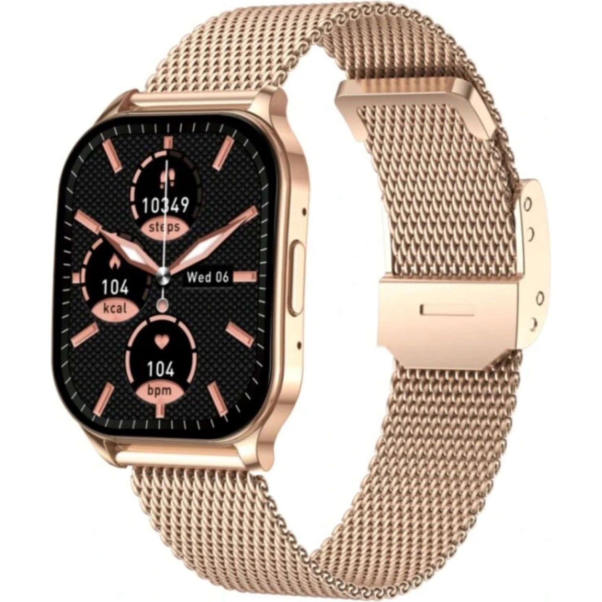 Chytré hodinky Wg AirFlex One+ Gold, zlaté, 2x řemínek