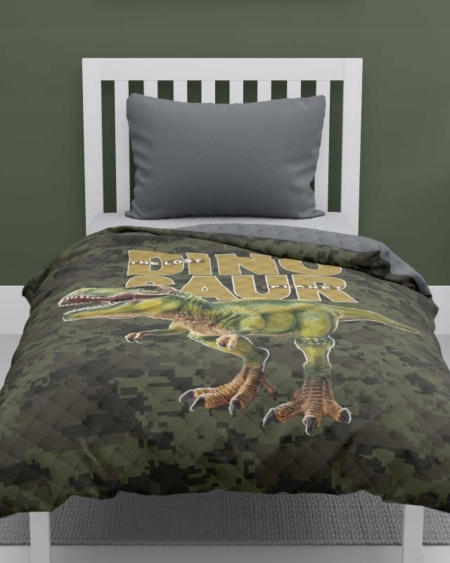 Detexpol Přehoz na postel Dinosaur Army Polyester, 170/210 cm (DL-555862)