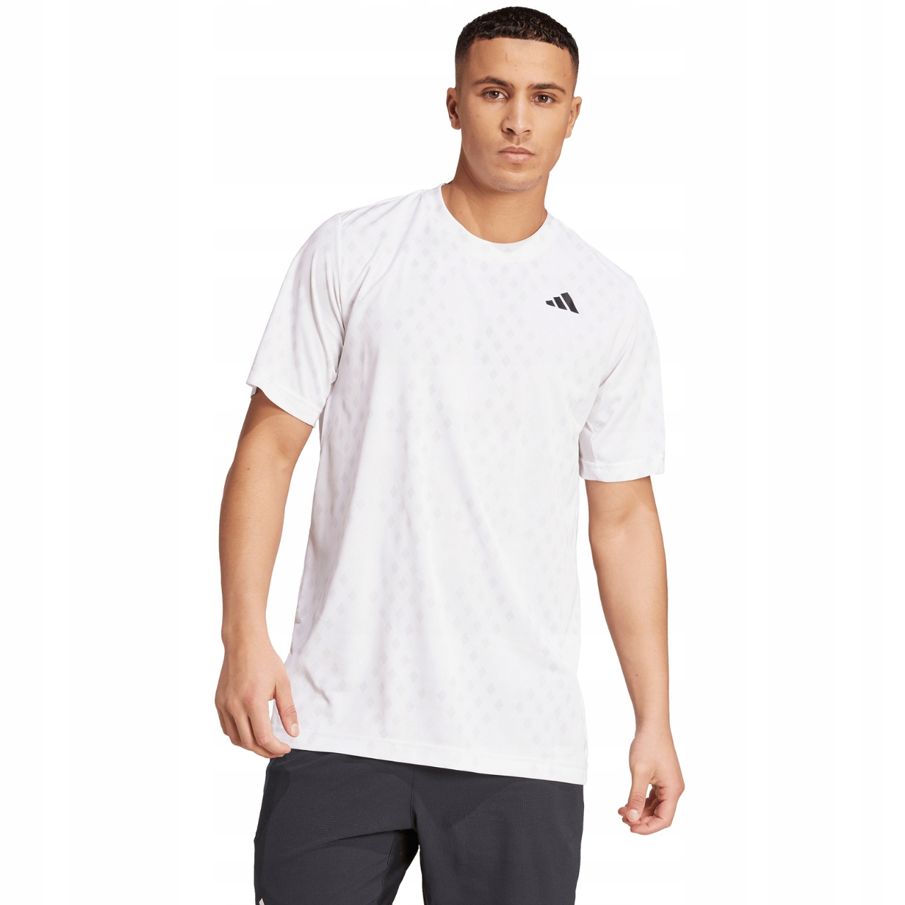Pánské tričko adidas Bílá tenisová Climacool Prodyšná sportovní velikost L
