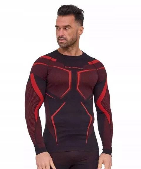 LS1743M Bluza męska Dry czarny/czerwony S