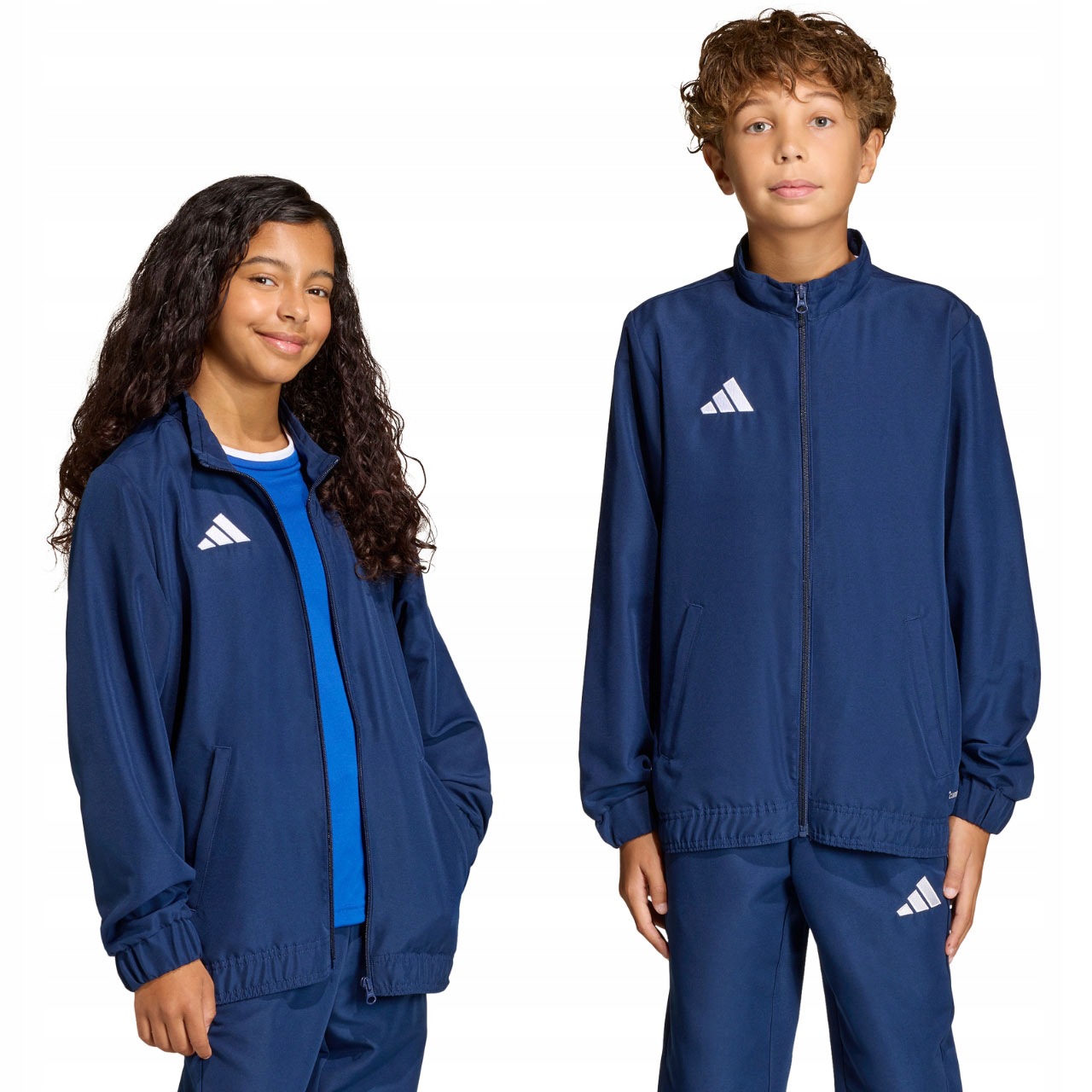 Dětská Mikina adidas Entrada 26 Rozepínací stojáček Climacool Tmavě modrá 164
