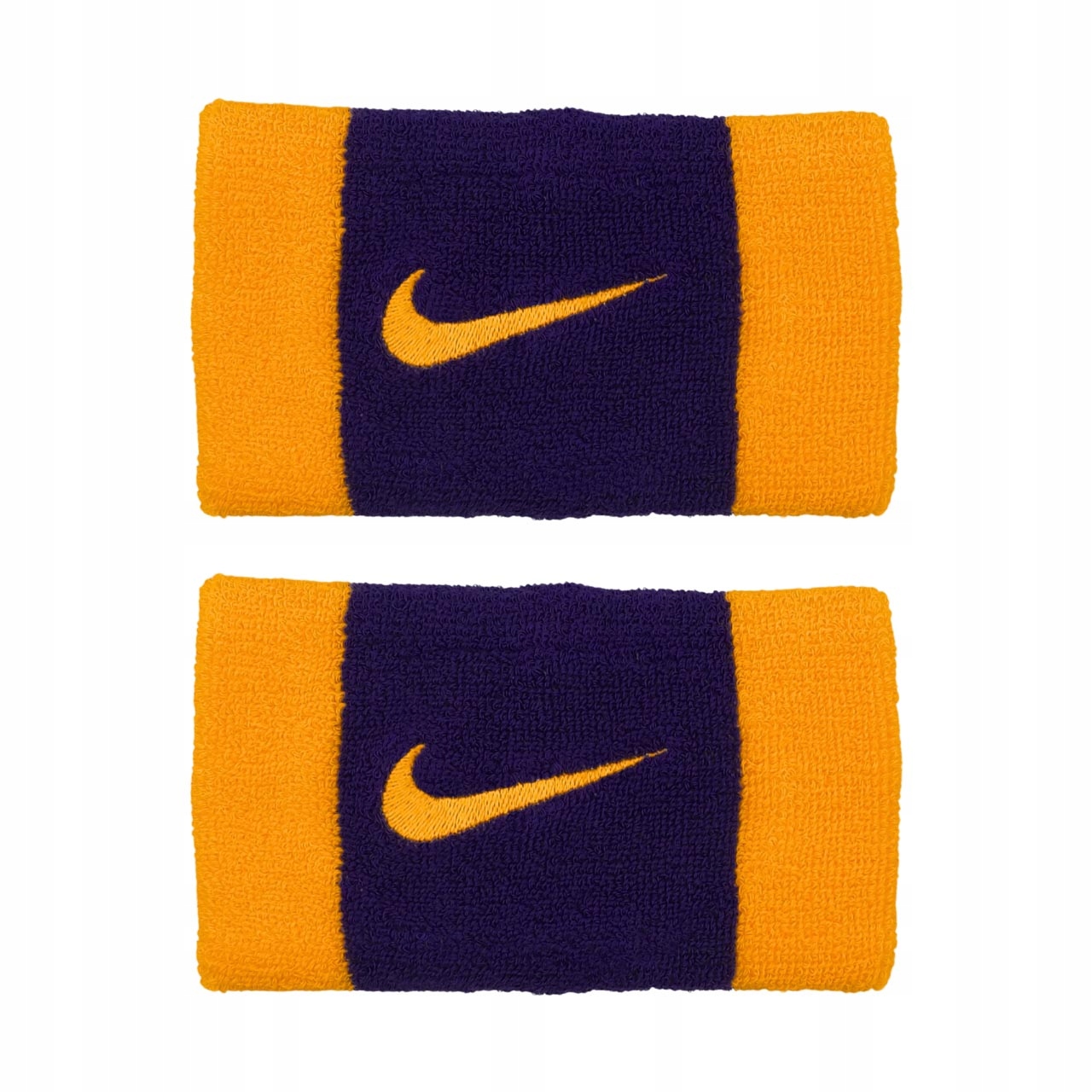 Frotki Nike Swoosh Doublewide Szerokie na Nadgarstki 2szt Bawełniane