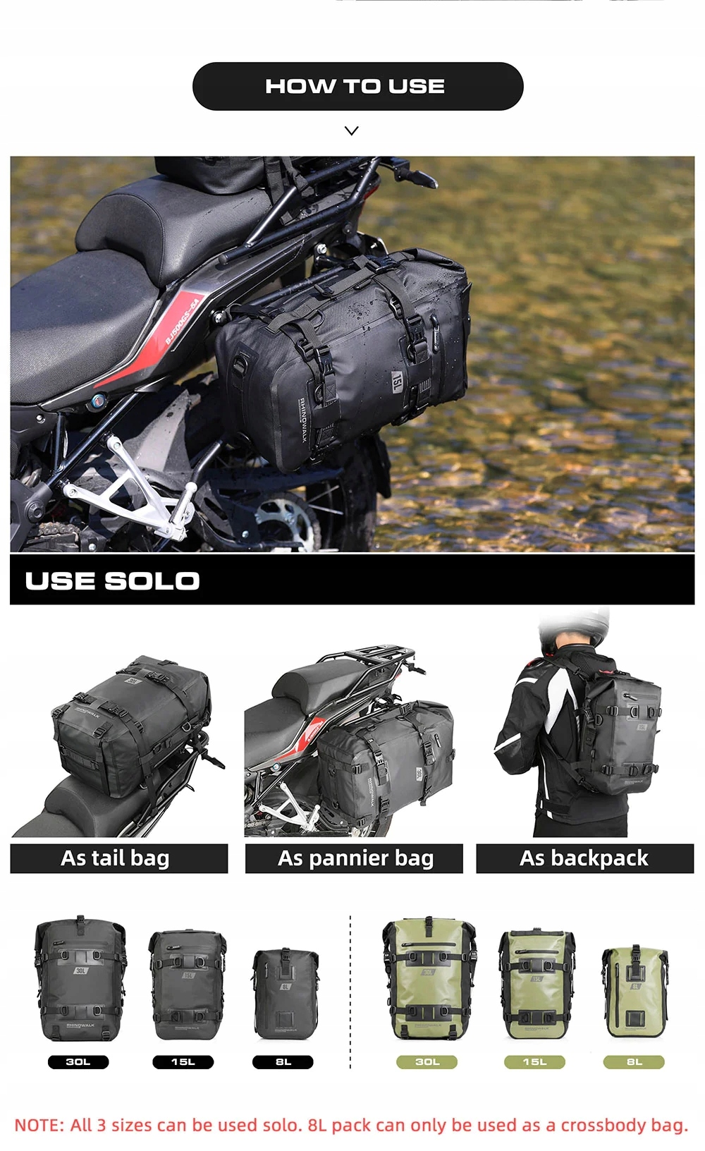 Rhinowalk taška na motorku 15L RW-MT2215