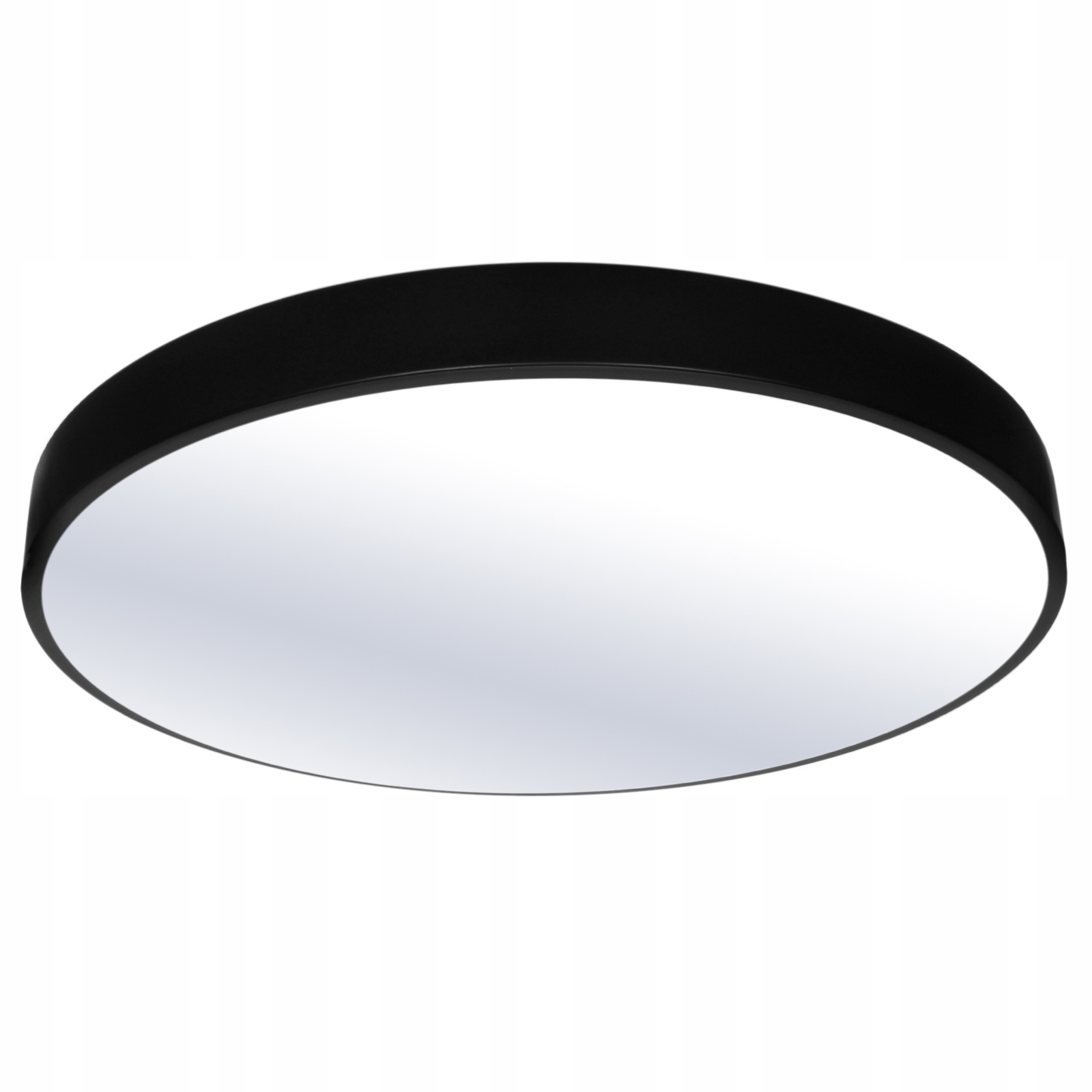 Stropní Svítidlo Nástěnný Led Panel 50 cm Kulatý 50 W Barva Neutrální 4000K Černá