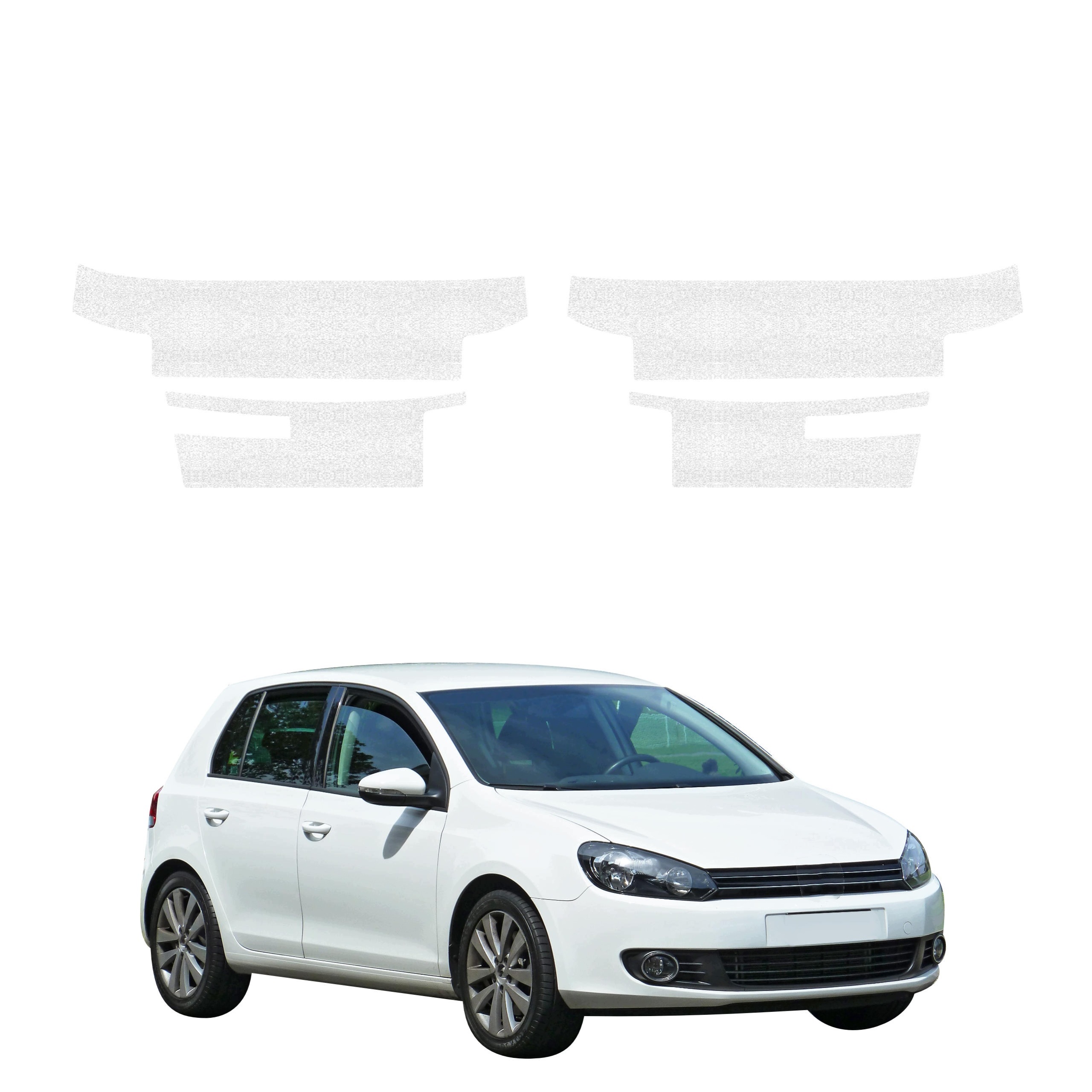4v1 Technická povrchová úprava prahů pro Golf 6 Hatchback 5D (2008-2013) Bílá