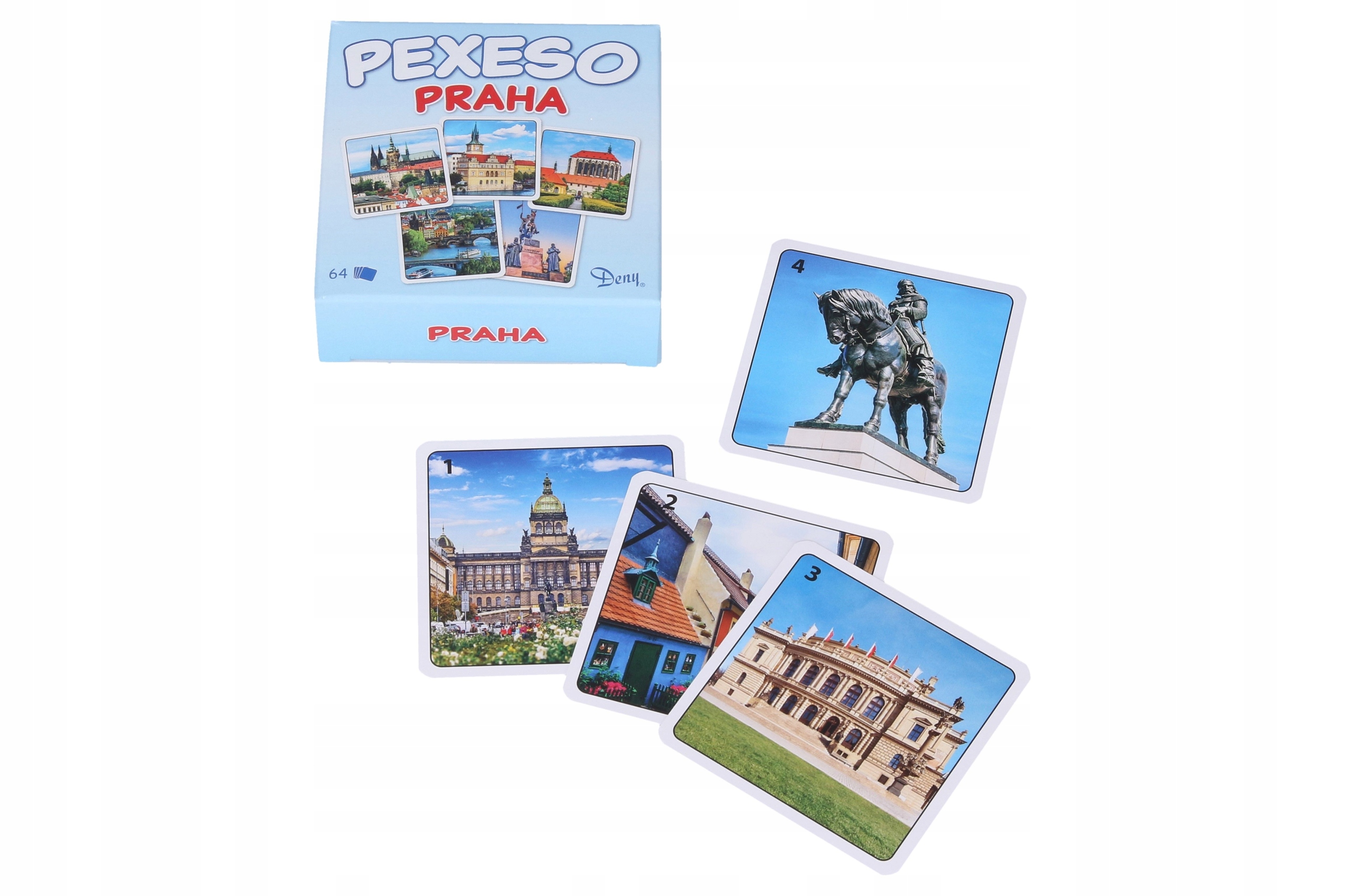 Pexeso Hydrodata Praha v krabičce 64 karet 32 párů 3+