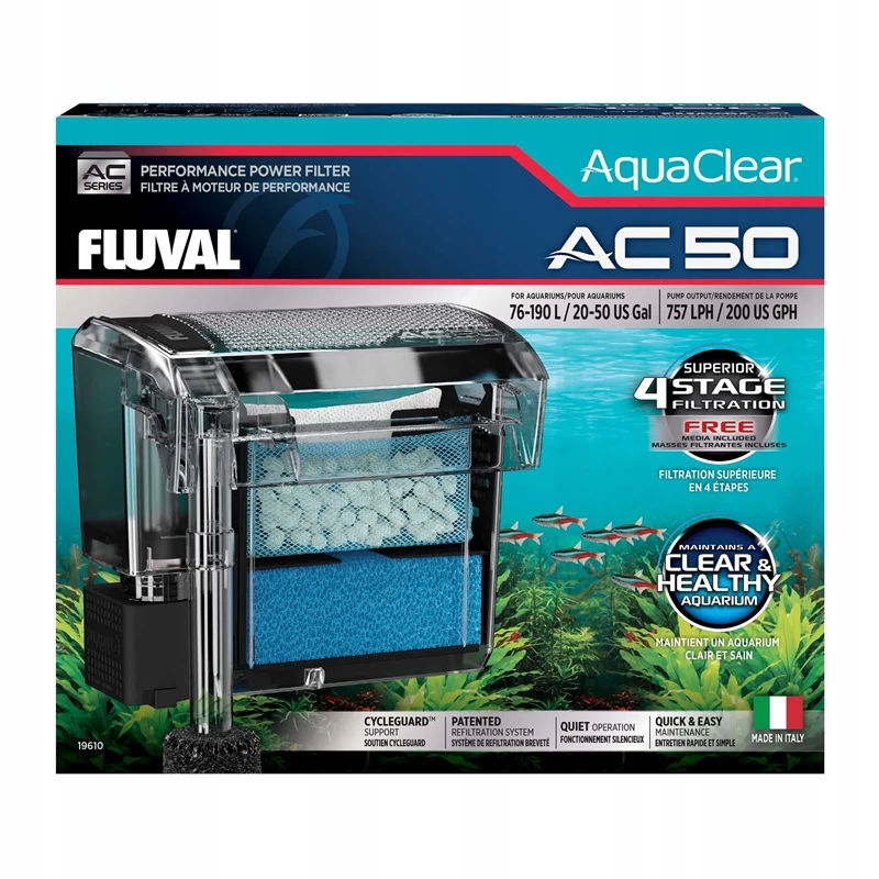 Fluval Filtr kaskadowy AC50 Power Filter 76-190 L